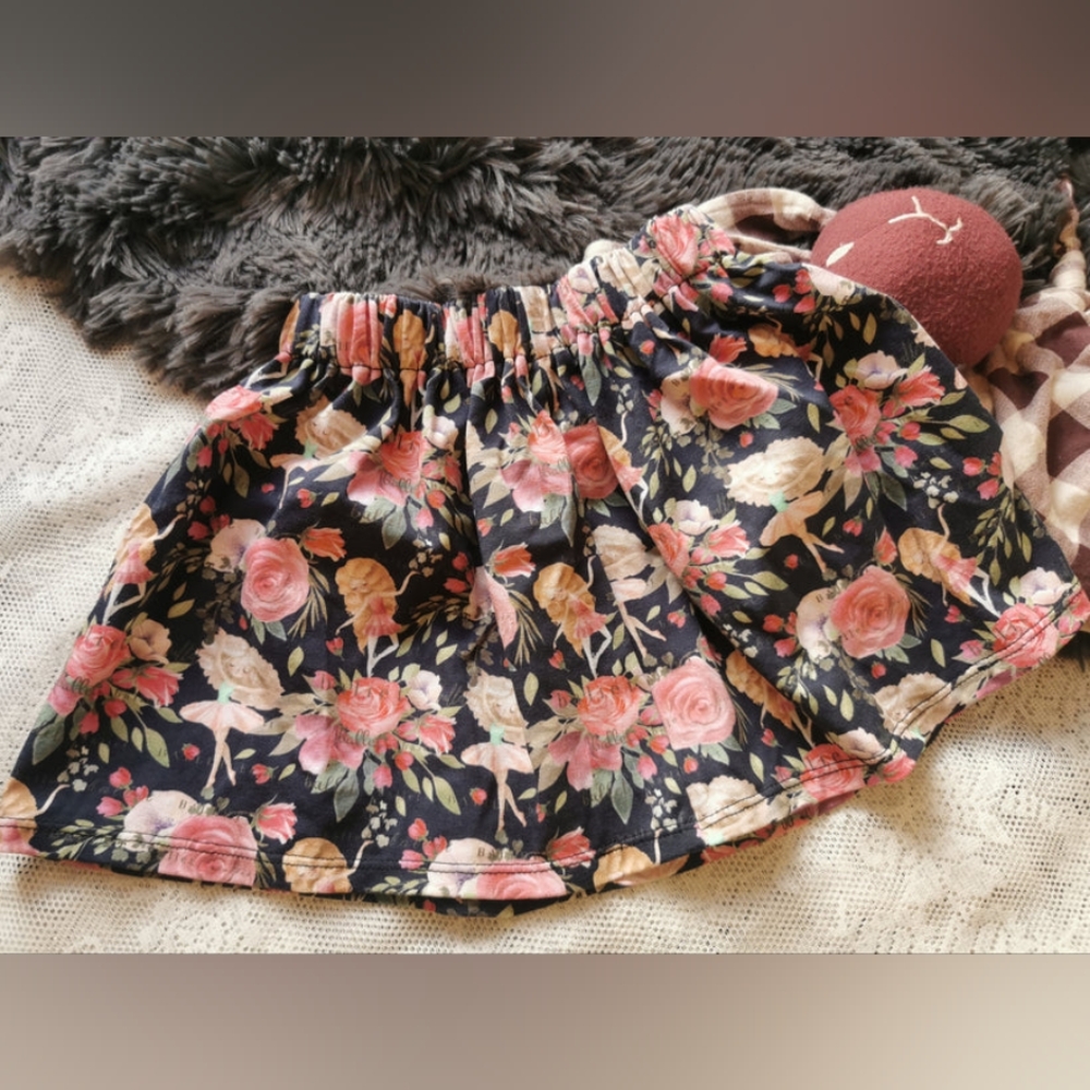 Handmade Floral Skirt (2-3T)